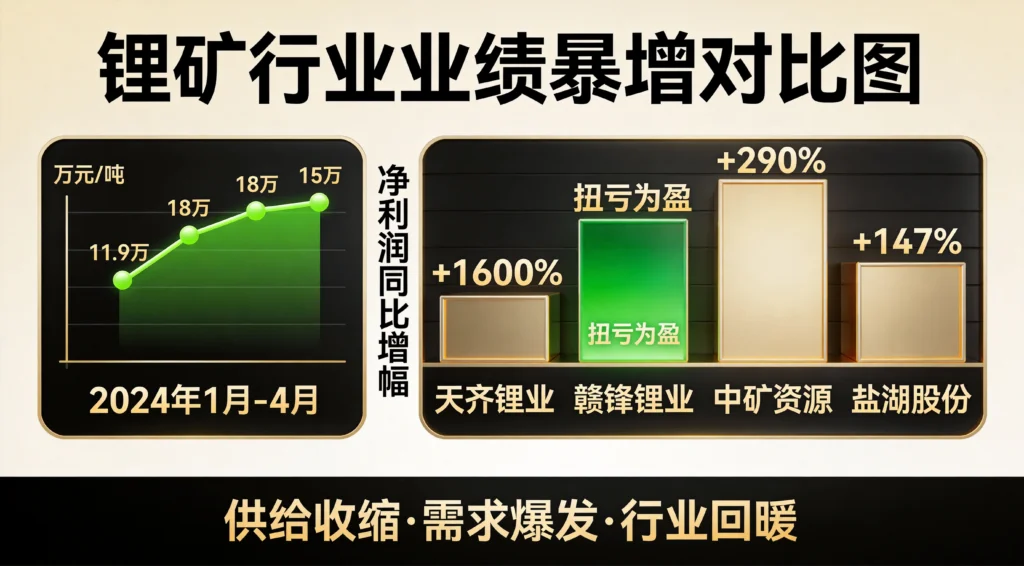 碳酸锂价格强势反弹至15万元以上,天齐锂业净利润暴增1600%领跑锂矿板块业绩复苏