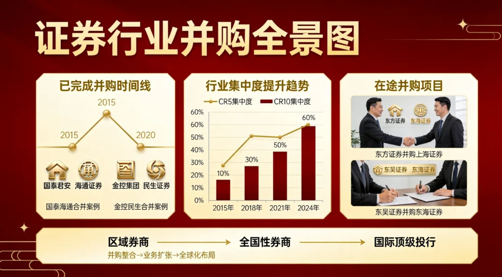 证券行业并购重组时间线与集中度提升,国泰海通领衔打造一流投资银行