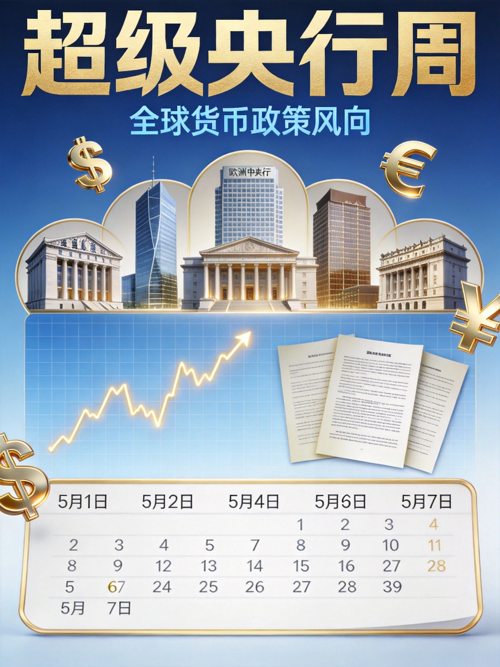 下周”超级央行周”来袭!五大央行齐聚如何影响你的钱袋子