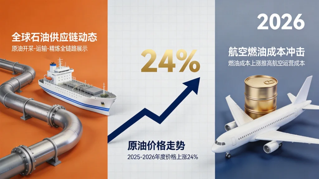 全球能源价格预测上涨24%对供应链与航空业的影响分析图。