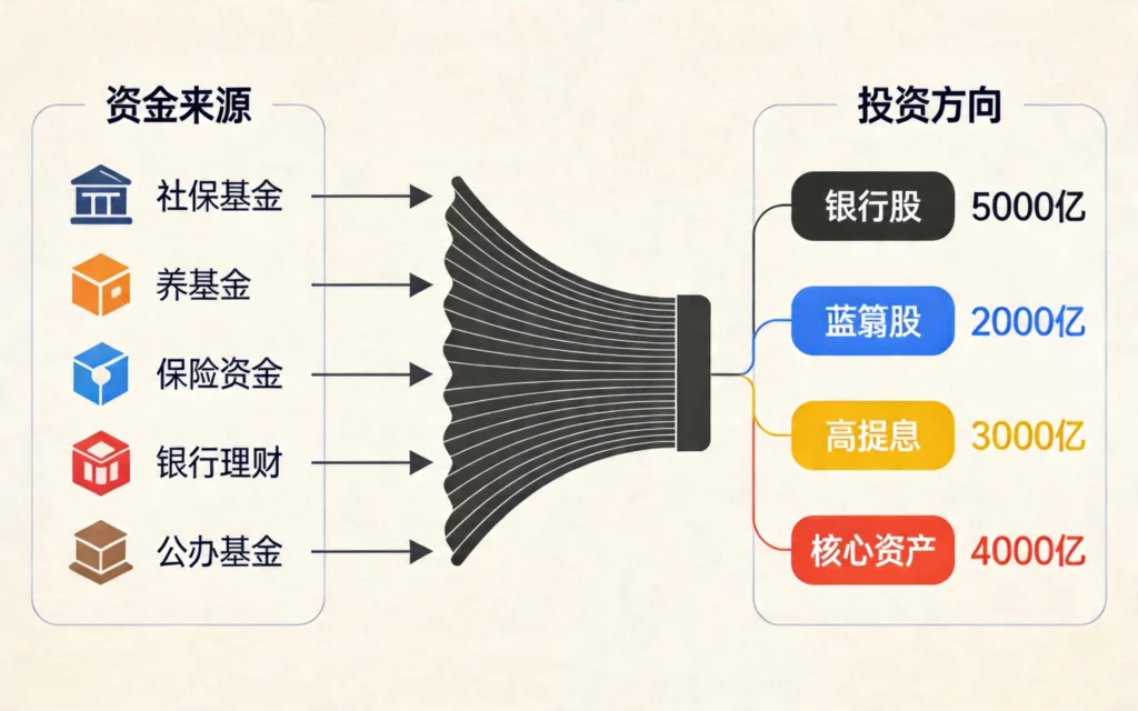 五大资金来源流向蓝筹股与核心资产配置路径