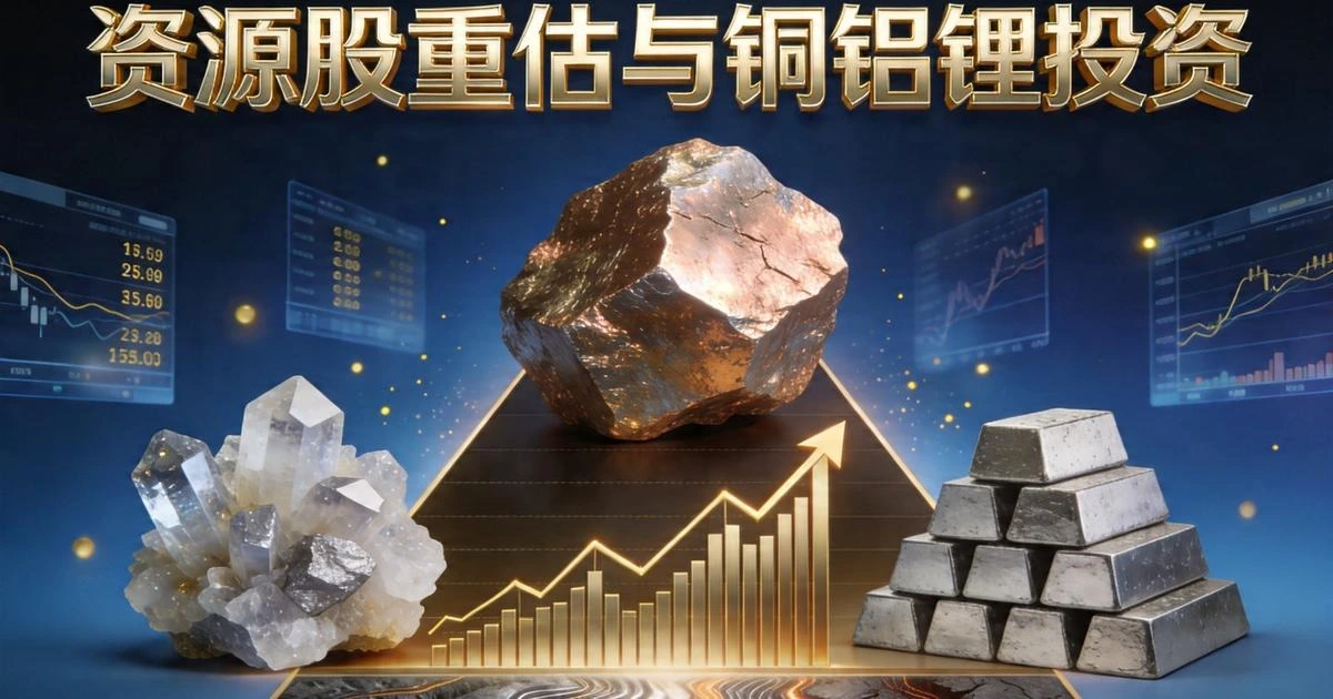 资源股重估封面 - 铜铝锂等工业金属与投资图表