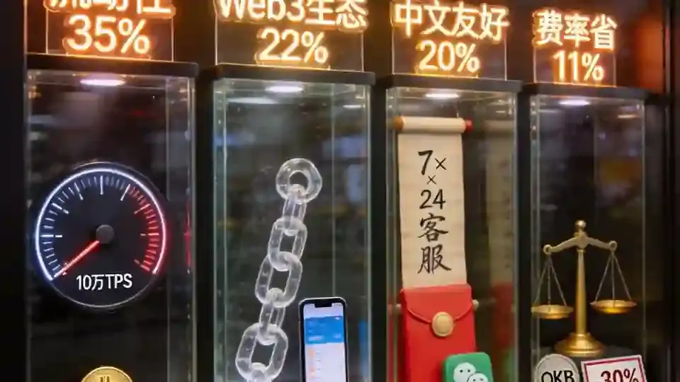 OKX四大优势橱窗展柜