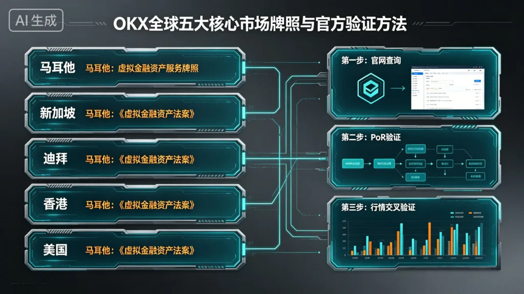 OKX 全球五大核心市场牌照与官方验证方法