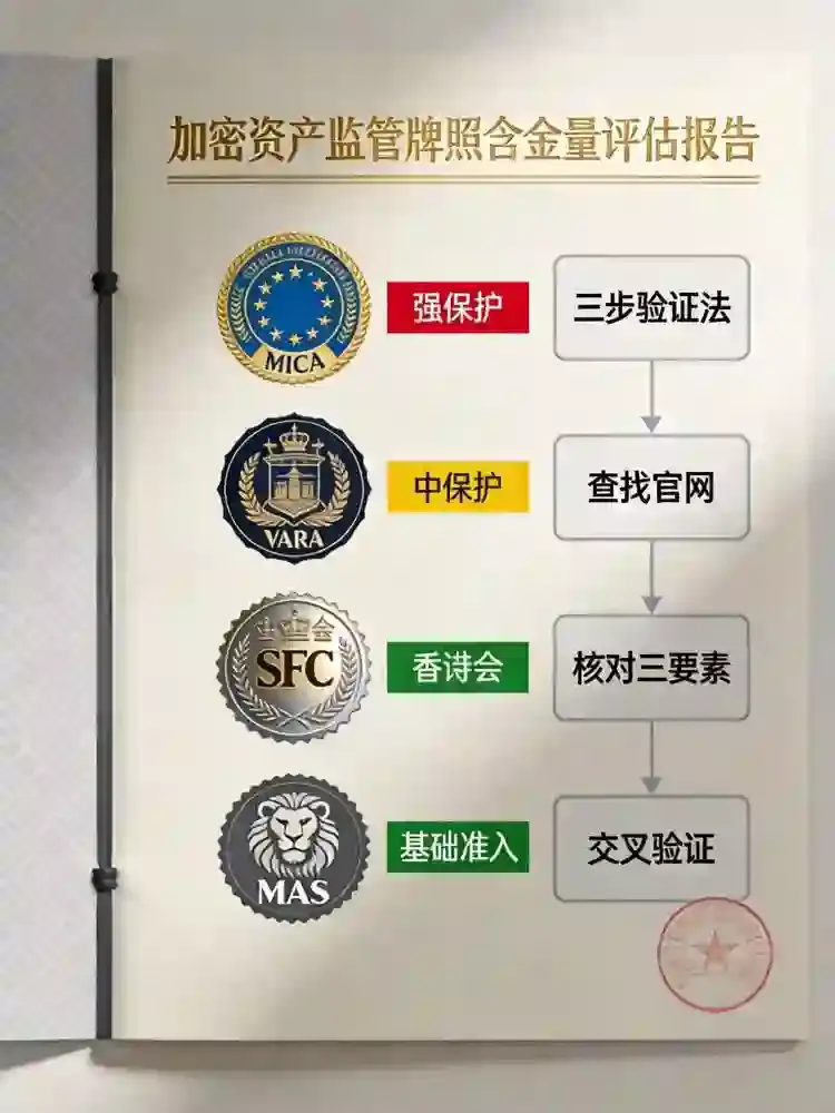 牌照含金量深度拆解：MiCA、VARA、香港证监会谁最硬？三步避开伪官网陷阱