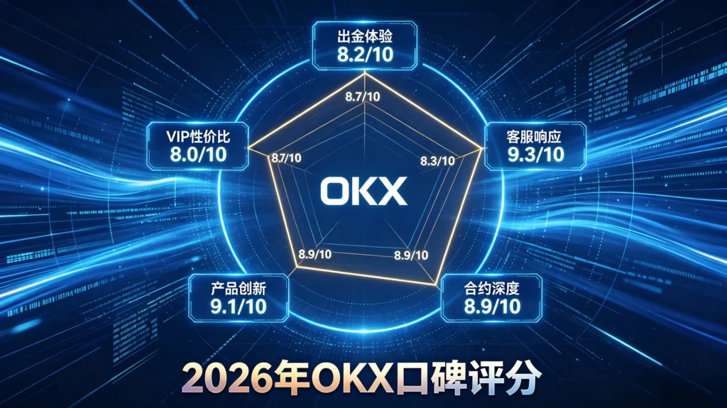 OKX 口碑评分雷达图