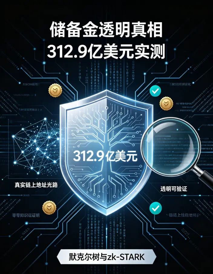 资产安全透视：默克尔树+zk-STARK储备证明实测，312.9亿美元是真透明还是新幌子？