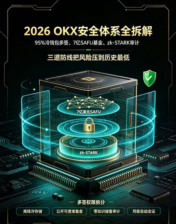 交易所安全体系全拆解：95%冷钱包多签、7亿SAFU基金、zk-STARK审计，三道防线到底靠不靠谱？